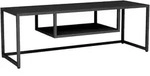 [en.casa] Tv-Element, Schwarz, Metall, 120x40x40 cm, Wohnzimmer, Wohnw&auml;nde,