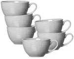 Ritzenhoff Breker Kaffeetassen, Grau, Keramik, 0.22 L, Rund, Kaffee & Tee, Tassen,