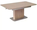 Couchtisch, Silber, Wildeiche, Holzwerkstoff, Holz, Metall, Wildeiche, furniert,