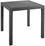 Gartentisch , Anthrazit , Kunststoff , quadratisch , eckig , 79x72x79 cm ,...