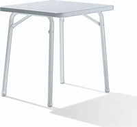 Sieger GARTENKLAPPTISCH Wei&szlig; 70x72x70 cm