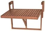 Gardenson Balkonh&auml;ngetisch, Braun, Holz, Eukalyptusholz, vollmassiv, rechteckig,