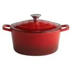 Schmortopf 5 Stars, Creme, Rot, Metall, 4 L, rund, 25x11.5x25 cm, Kochen, T&ouml;pfe,