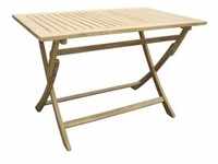 Zebra Gartentisch Poker, Teak, Edelstahl, Holz, Metall, Teakholz, massiv, Hartholz,