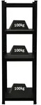 Proregal Schwerlastregal, Schwarz, Metall, Rechteckig, 45x150x45 cm, Freizeit,