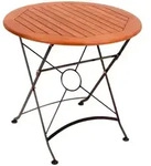 Gardenson Gartenklapptisch, Braun, Schwarz, Holz, Metall, Eukalyptusholz, Hartholz,