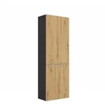 kommodly Bad, Eiche Artisan, Anthrazit, Holzwerkstoff, 60x174x30 cm, Badezimmer,