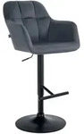CLP Barhocker, Dunkelgrau, Textil, 57x97x59 cm, Esszimmer, Barm&ouml;bel, Barhocker