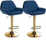 CLP Barhocker, Blau, Metall, 51x89x52 cm, Esszimmer, Barm&ouml;bel, Barhocker