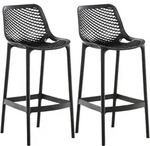 CLP Barhocker, Schwarz, Kunststoff, 45x105x53 cm, Esszimmer, Barm&ouml;bel,...