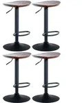 CLP Barhocker, Walnuss, Metall, 41x56x38.5 cm, Esszimmer, Barm&ouml;bel, Barhocker