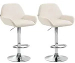 CLP Barhocker, Creme, Metall, 51x89x52 cm, Esszimmer, Barm&ouml;bel, Barhocker