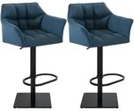 CLP Barhocker, Blau, Metall, 64x88x45 cm, Esszimmer, Barm&ouml;bel, Barhocker