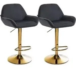 CLP Barhocker, Schwarz, Metall, 51x89x52 cm, Esszimmer, Barm&ouml;bel, Barhocker