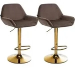 CLP Barhocker, Braun, Metall, 51x89x52 cm, Esszimmer, Barm&ouml;bel, Barhocker