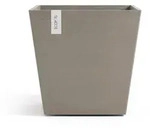 Ecopots Blumentopf, Taupe, Kunststoff, Beton Optik, Quadratisch, 44.4 cm,...