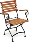 Gardenson GARTENSESSEL Natur, Schwarz 60x57x85 cm