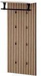 Mid.you Garderobenpaneel, Schwarz, Eiche, Holzwerkstoff, 50x110.6x20.9 cm,