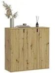 Mid.you Schuhschrank, Eiche Artisan, Holzwerkstoff, 10 F&auml;cher, 91x99x34 cm, FSC Mix,