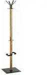 Garderobenst&auml;nder, Schwarz, Eiche, Holz, Metall, Eiche, 40x180x40 cm, Schuhablage,