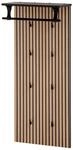 Mid.you Garderobenpaneel, Schwarz, Eiche, Holzwerkstoff, 50x110.6x20.9 cm,
