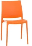 CLP Gartenstuhl, Orange, Kunststoff, 44x81x50 cm, Gartenm&ouml;bel, Gartenst&uuml;hle,