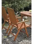 Gardenson Gartenstuhl, Eukalyptusholz, Holz, Eukalyptusholz, Hartholz, X-Form,