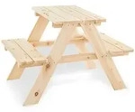 Pinolino Kindersitzgruppe Nicki f&uuml;r 2, Natur, Holz, 79x50x51 cm, Kinderzimmer &