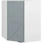 Vicco Eckh&auml;ngeschrank, Hellblau, Wei&szlig;, Holzwerkstoff, 3 F&auml;cher, Formgebogen,