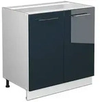 Vicco K&uuml;chenunterschrank, Dunkelblau, Wei&szlig;, Holzwerkstoff, 1 F&auml;cher,...