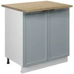 Vicco K&uuml;chenunterschrank, Hellblau, Wei&szlig;, Holzwerkstoff, 1 F&auml;cher,...
