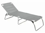 Fiam Sonnenliege, Grau, Silber, Metall, Textil, 60x42x190 cm, klappbar, Balkonm&ouml;bel,