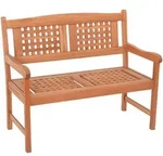Gardenson Gartenbank Lima, Natur, Holz, Eukalyptusholz, vollmassiv, 2-Sitzer,