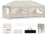 Woltu Pavillon,, Beige, Metall, 300x250x600 cm, Sonnenschutz & Sichtschutz,...