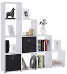 Mid.you Raumteiler, Wei&szlig;, Kunststoff, 6 F&auml;cher, 142.5x138.5x29 cm, Wohnzimmer,