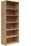 Milino Regal, Eiche Artisan, Kunststoff, 5 F&auml;cher, 80x195x40 cm, FSC Mix,...