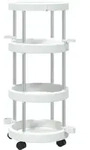 vidaXL Reinigungswagen, Silber, Metall, Zylindrisch, 34x75x34 cm, Esszimmer,