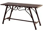 DanDiBo Gartenbank, Braun, Metall, 83x45x27 cm, Gartenm&ouml;bel, Gartenb&auml;nke