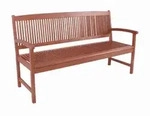 Gardenson Gartenbank, Braun, Holz, Eukalyptusholz, Hartholz, 3-Sitzer, 59x90x157 cm,