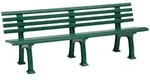 Modante Gartenbank, Gr&uuml;n, Kunststoff, 4-Sitzer, 200x74x54 cm, Typenauswahl,