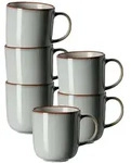 Ritzenhoff Breker Kaffeebecher, Grau, Keramik, Rund, Kaffee & Tee, Tassen,