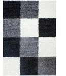 Ayyildiz Hochflorteppich Life 1501, Grau, Schwarz, Wei&szlig;, Textil, Karo, rechteckig,
