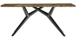 Mid.you Esstisch, Mehrfarbig, Schwarz, Holz, Metall, Altholz, massiv, rechteckig,