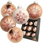 Krebs Glas Lauscha Christbaumkugeln, Braun, Glas, 8x8x8 cm, Dekoration,