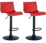 CLP Barhocker, Rot, Metall, 39x84x36 cm, Esszimmer, Barm&ouml;bel, Barhocker