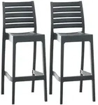 CLP Barhocker, Dunkelgrau, Kunststoff, 45x105x51 cm, Esszimmer, Barm&ouml;bel,...