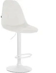 CLP Barhocker, Wei&szlig;, Textil, 47x58x56 cm, Esszimmer, Barm&ouml;bel, Barhocker