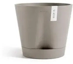 Ecopots Blumentopf, Taupe, Kunststoff, Beton Optik, Rund, 27.5 cm, Dekoration,...