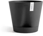 Ecopots Blumentopf, Dunkelgrau, Kunststoff, Beton Optik, Rund, 27.5 cm,...