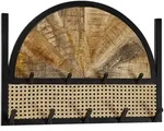 Mid.you Wandgarderobe, Braun, Holz, Mangoholz, massiv, 53x40x7.5 cm, Garderobe,